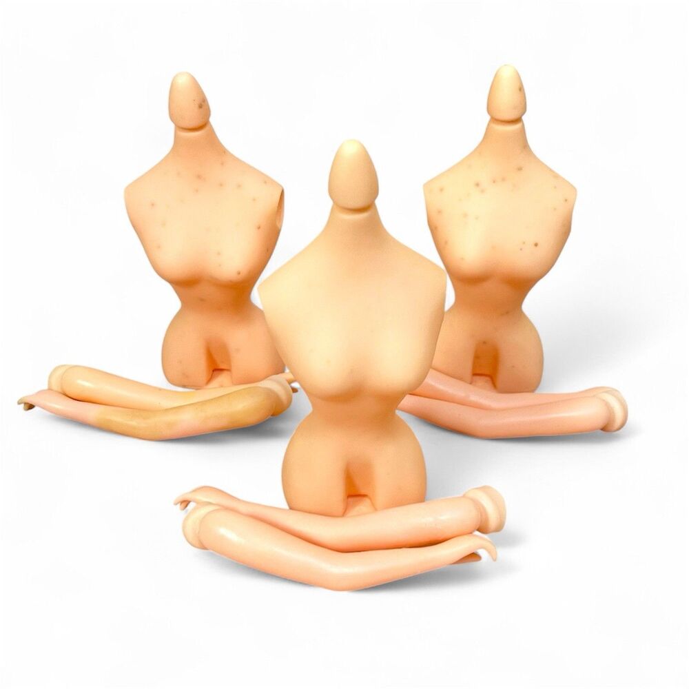 Vintage Doll Torso 5-1/4" w/Arms & Hips Doll Making Parts Crafts Lot of 3 *READ*